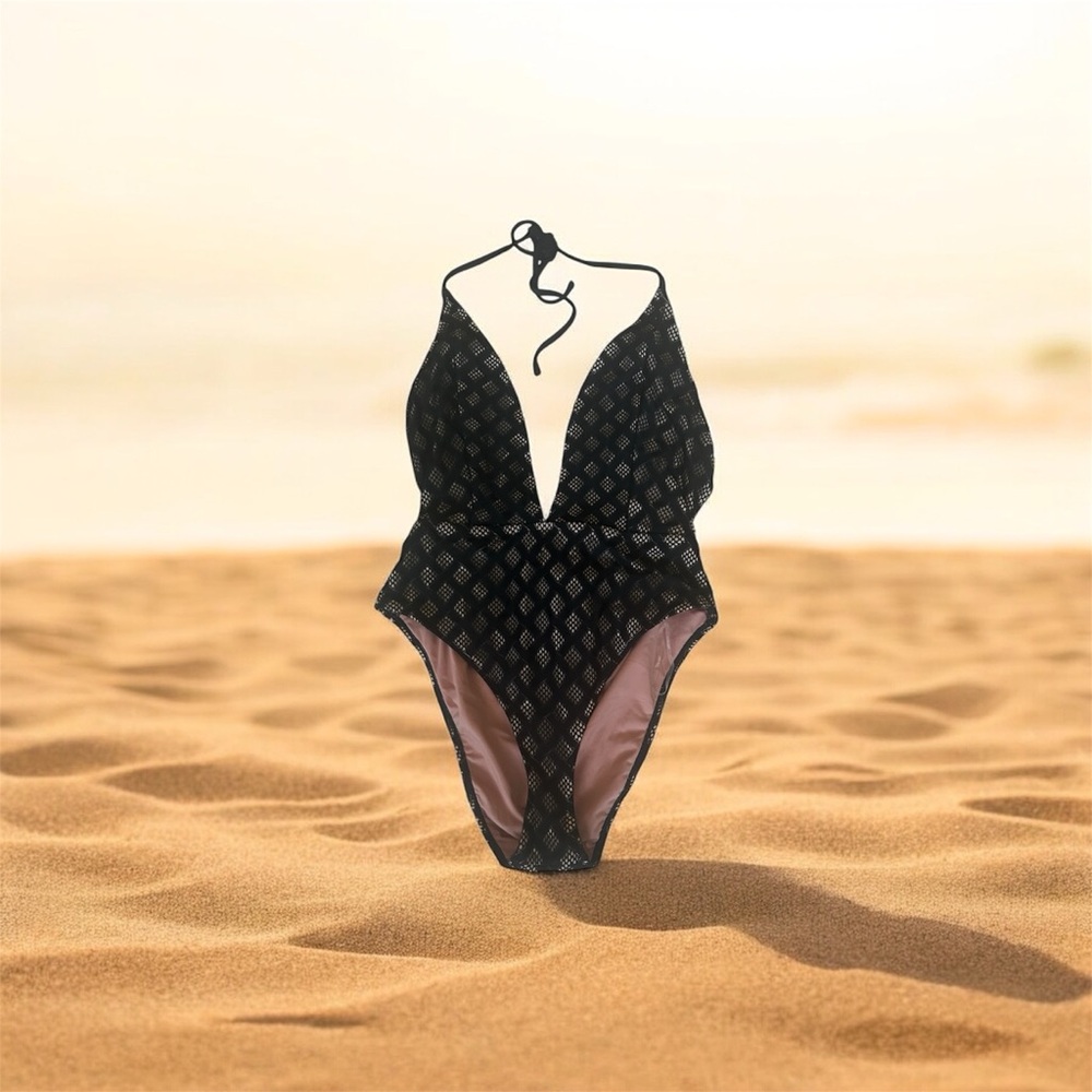 Elegant Black And Nude Women's Swimsuit